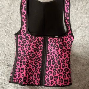 Pink leopard print waist trainer